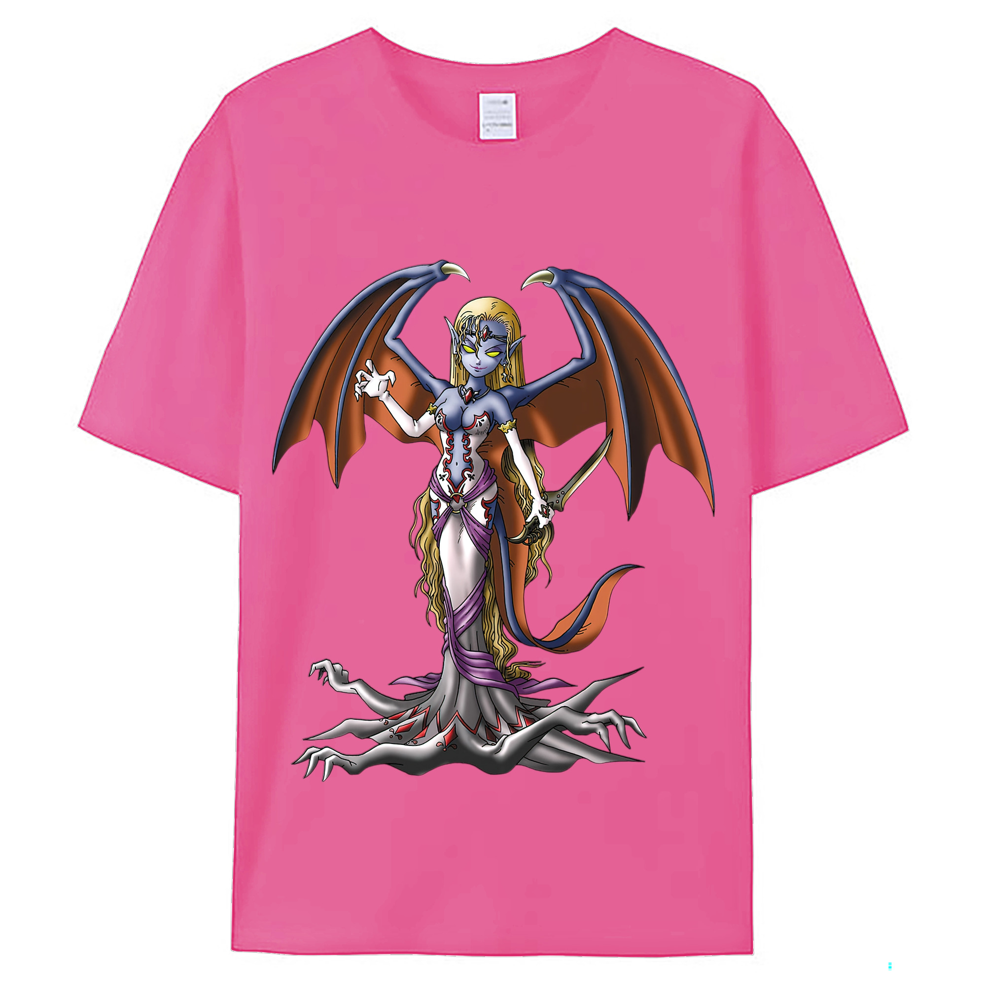 （画像用） ドラゴンクエスト Doragon Kuesuto Dragon Quest レディースカジュアルプリントTシャツ（綿100％）